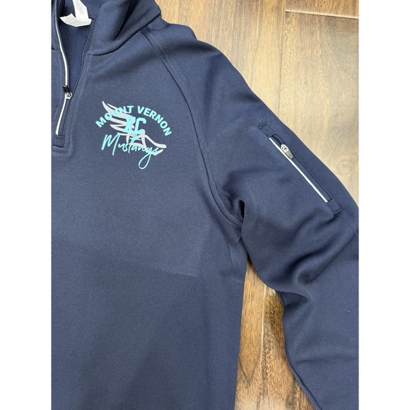 Mount Vernon Mustangs Men's Pullover. Polyester. Navy Blue. Sz M - Picture 7 of 16